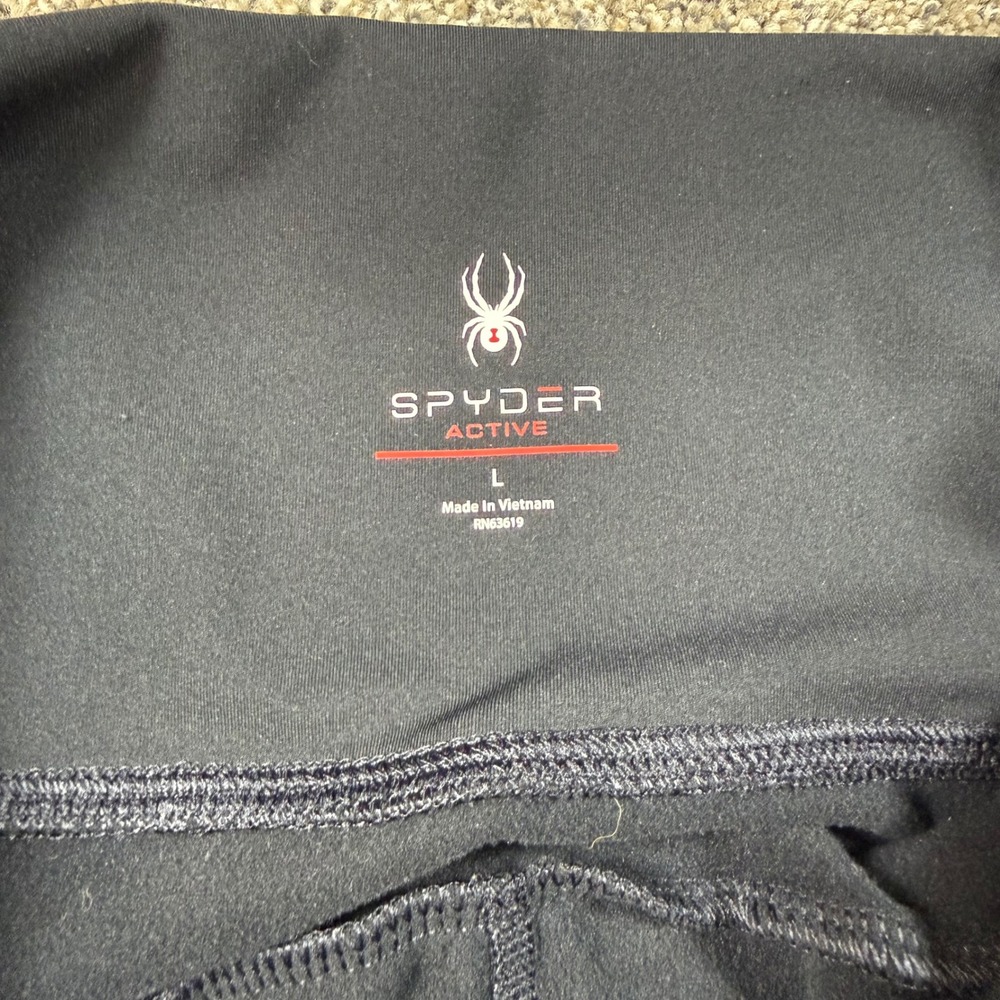 2 Pair Spyder Active Womens Black Leggings Pants Large Flare Bootcut and Skinny - Picture 8 of 13